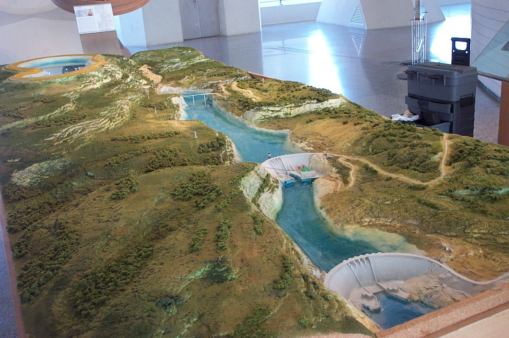 Maqueta interactiva de los embalses de Cortes de Pallás, Valencia
